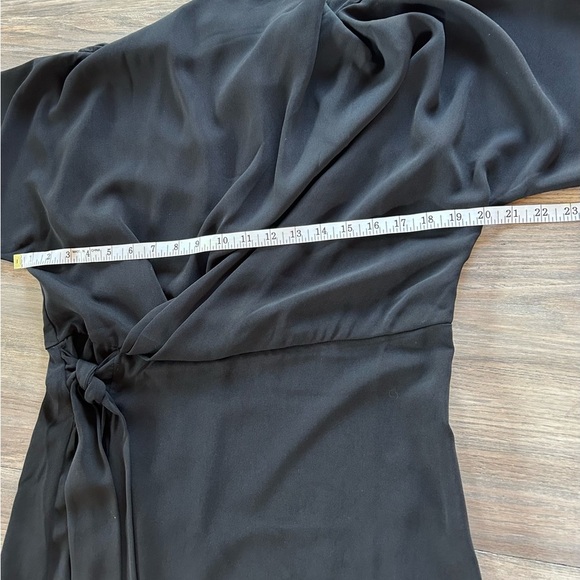 ASOS Design Black Cowl Neck Wrap Tie Maxi Dress Size 8 Elegant Evening Sexy - Picture 4 of 13